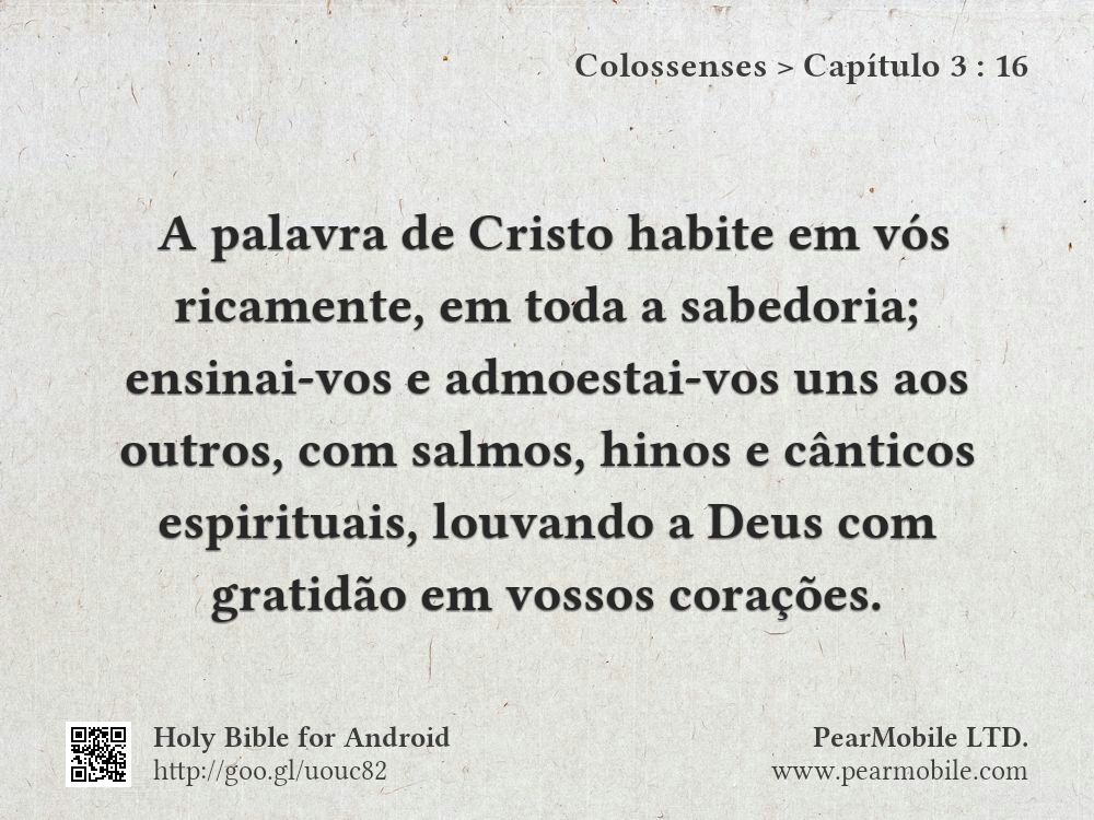 Colossenses, Capítulo 3:16